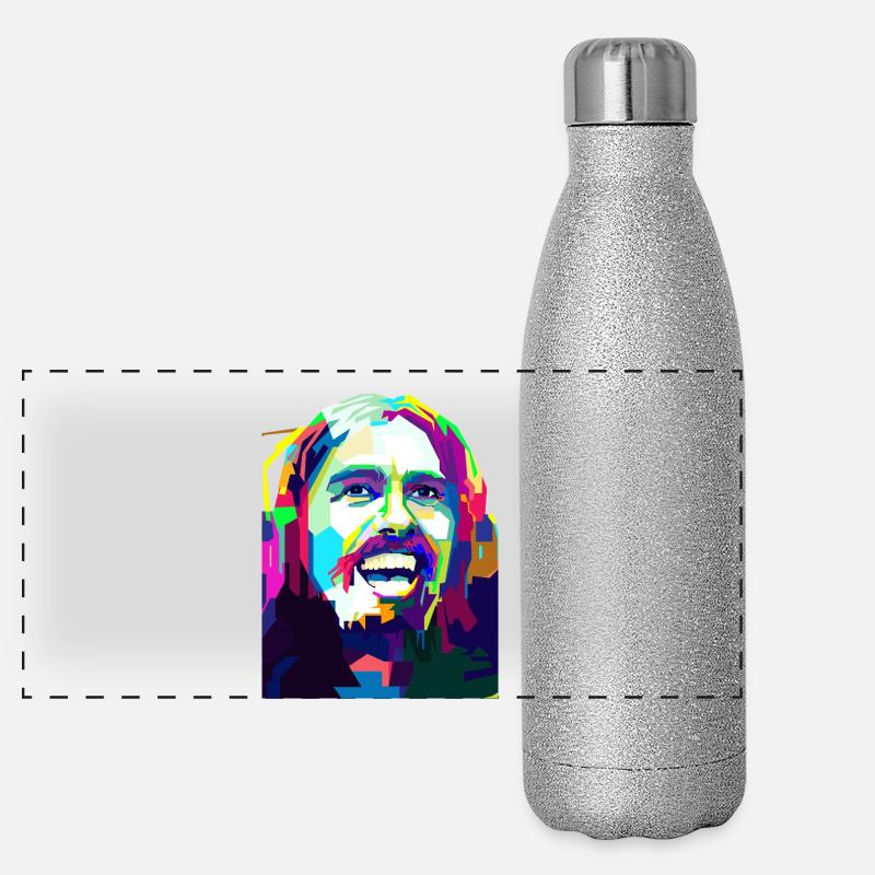 L’époque du rock and roll pop art Gourde isotherme panoramique pailletée 500 ml