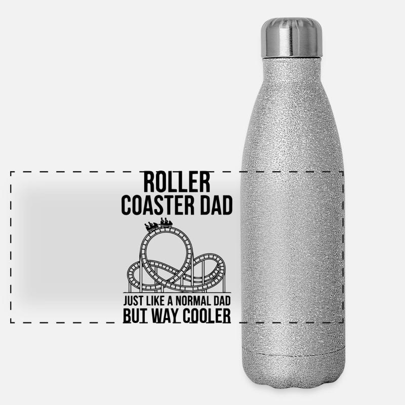 Papa Roller Coaster | Un Papa Carreéman Plus Cool Gourde isotherme panoramique pailletée 500 ml