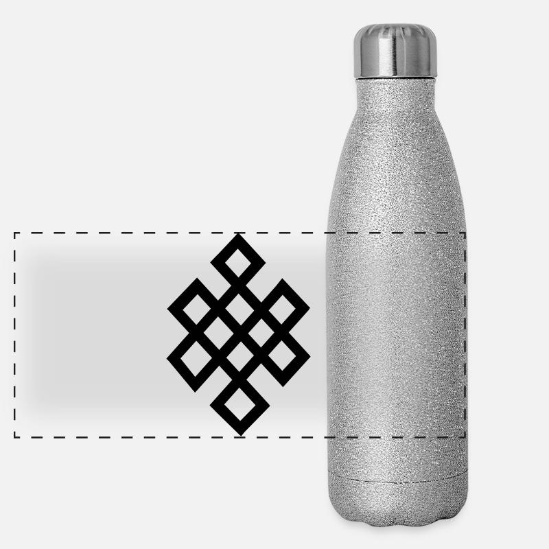 tibet symbol glück Panorama Glitzer Isolierflasche 500 ml
