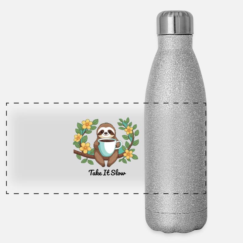 Chilling Sloth Panoramic Glitter Thermal Bottle 500 ml
