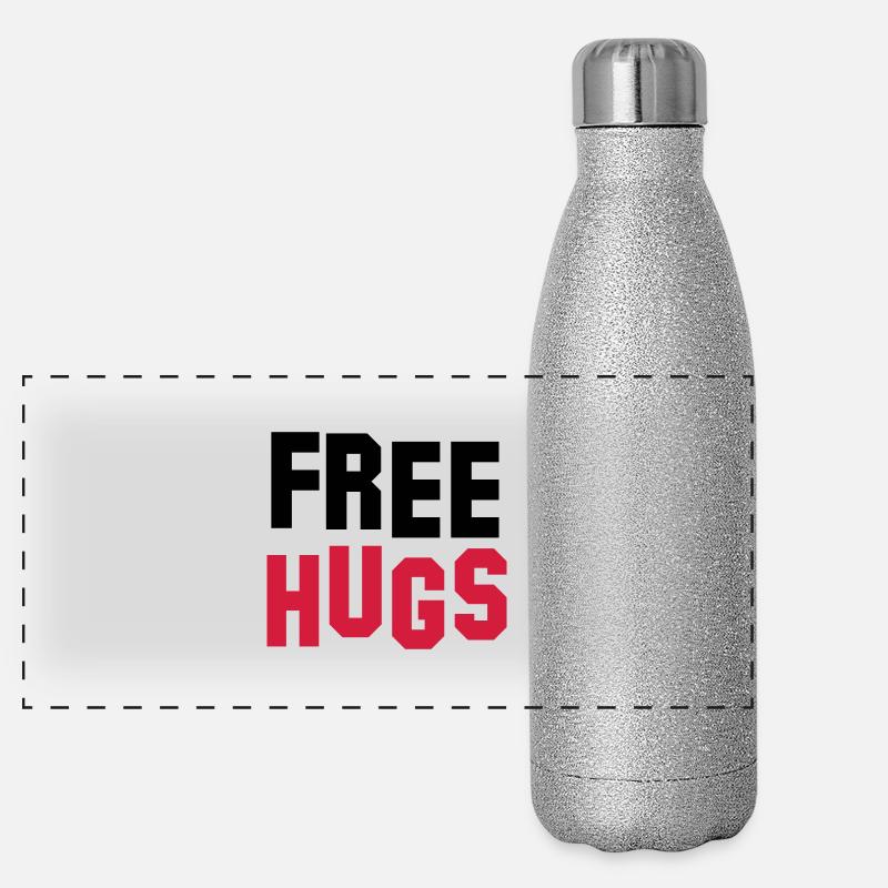 free hugs Panorama Glitzer Isolierflasche 500 ml