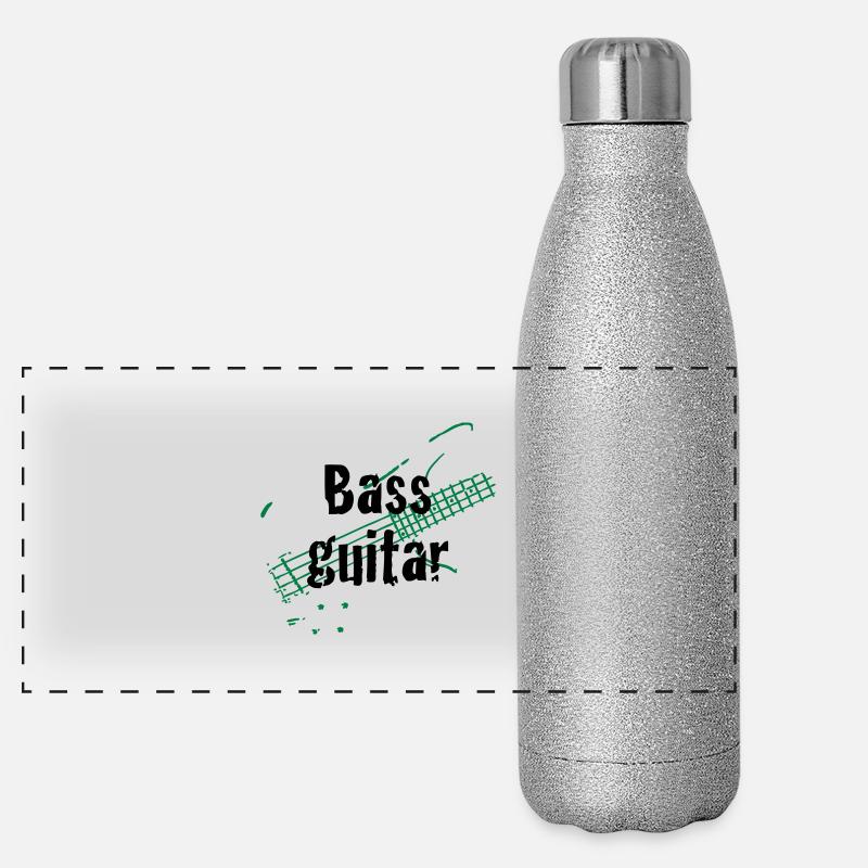 bass_guitar Panorama Glitzer Isolierflasche 500 ml