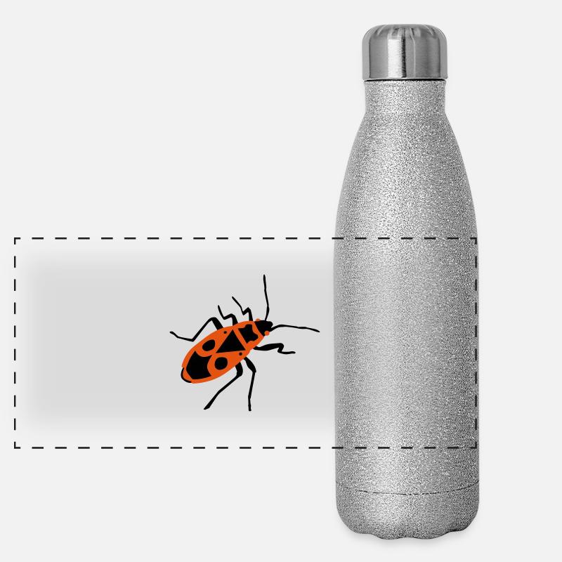 Feuerkäfer - Insekt Panorama Glitzer Isolierflasche 500 ml
