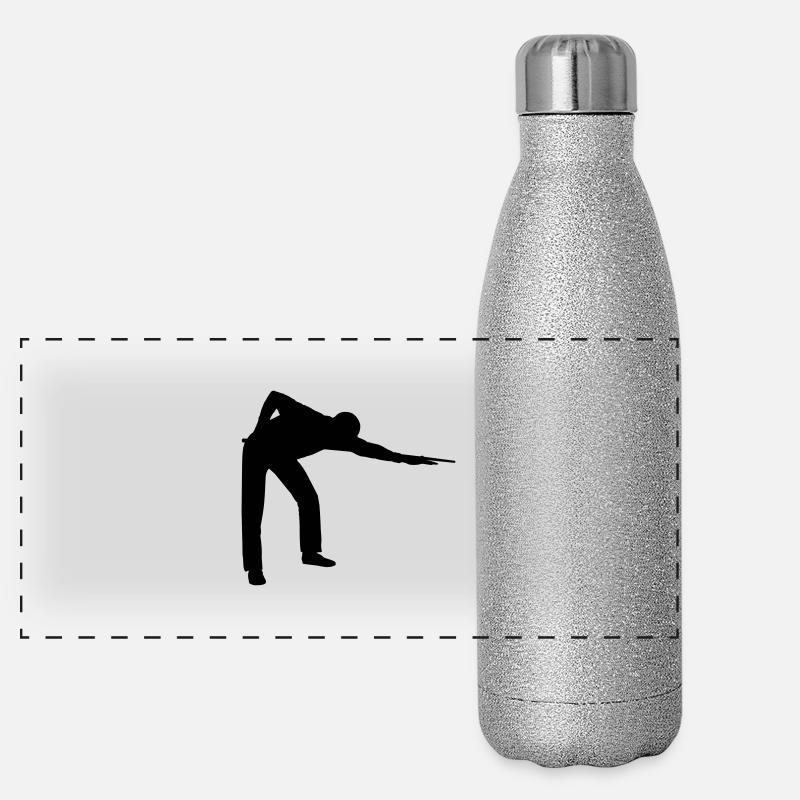 BILLARD - Icône de joueur Gourde isotherme panoramique pailletée 500 ml
