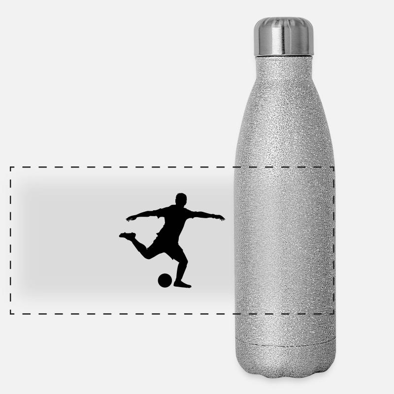 Football shot Panoramic Glitter Thermal Bottle 500 ml