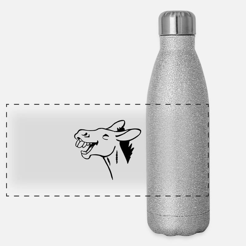 âne qui baille Gourde isotherme panoramique pailletée 500 ml