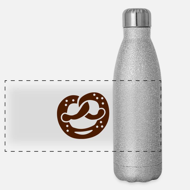 Brezel Panorama Glitzer Isolierflasche 500 ml