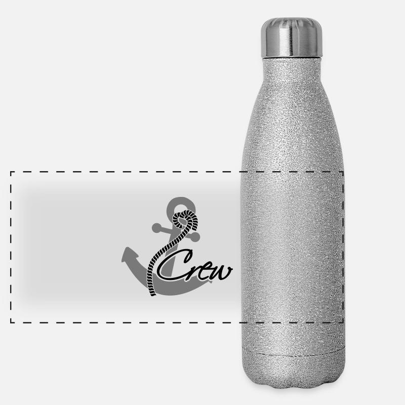 Crew Anker Abzeichen Rang Panorama Glitzer Isolierflasche 500 ml