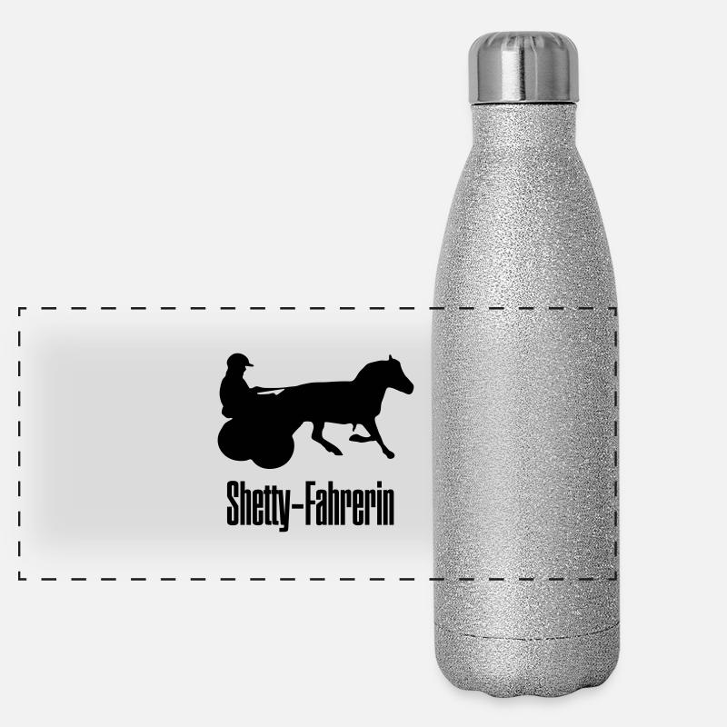 Shetty-Fahrerin Minitraber Shettytraber Panorama Glitzer Isolierflasche 500 ml