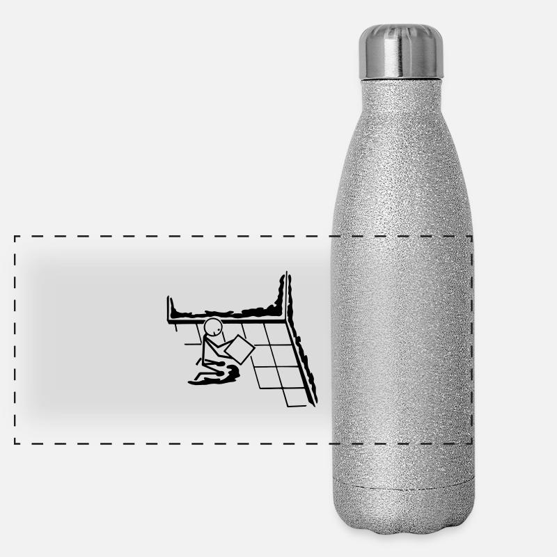 Fliesenleger Panorama Glitzer Isolierflasche 500 ml