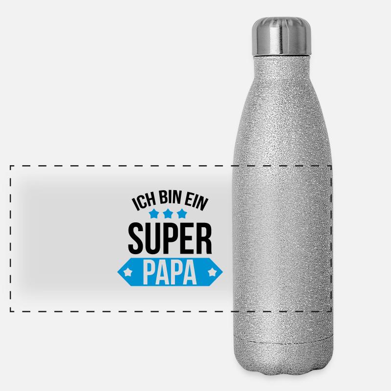 Ich bin ein Super Papa ! Panoramic Glitter Thermal Bottle 500 ml