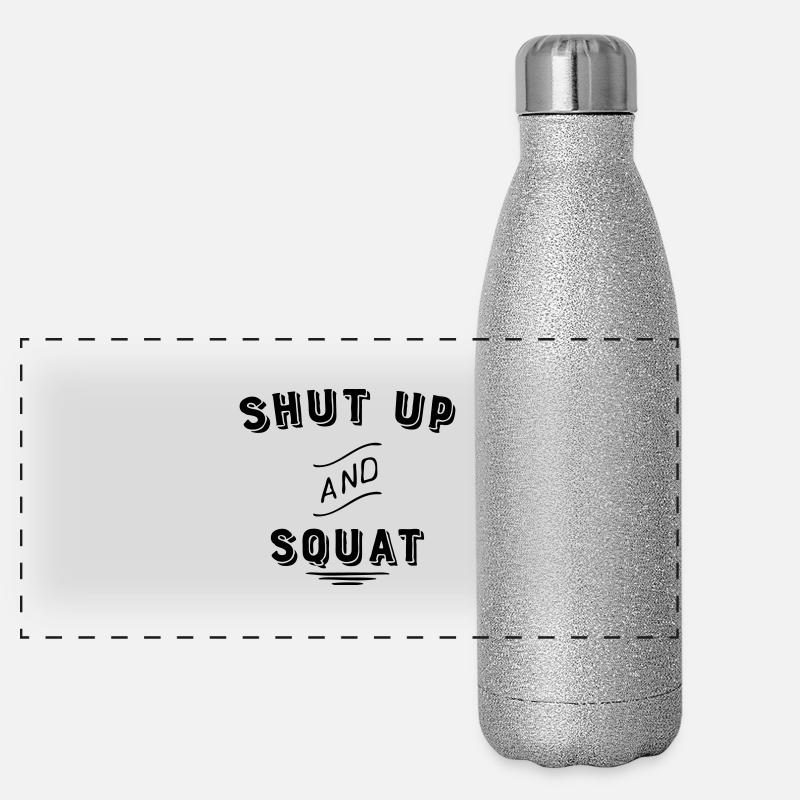 SHUT UP AND SQUAT Gourde isotherme panoramique pailletée 500 ml
