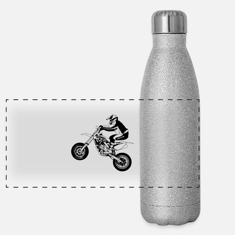 Supermoto Panorama Glitzer Isolierflasche 500 ml