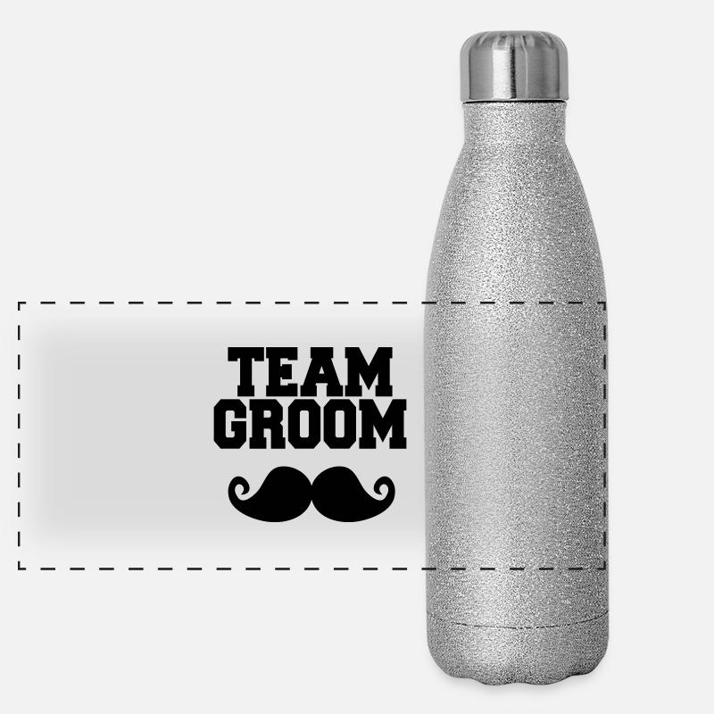 Team Groom, Bachelor Party, Stag & Hen Nights Panoramic Glitter Thermal Bottle 500 ml