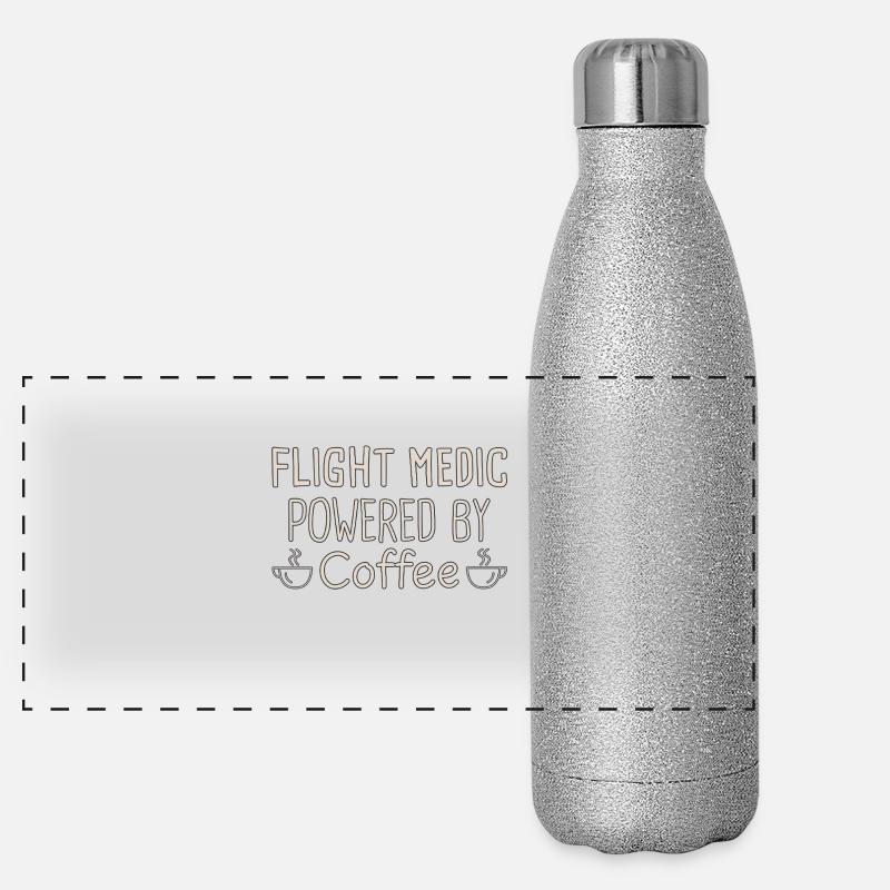 Flight Paramedic Coffee Luftrettung Panorama Glitzer Isolierflasche 500 ml