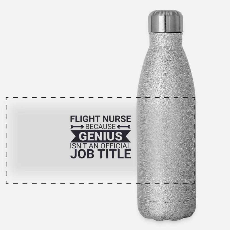 Flight Nurse Genius Luftrettung Panorama Glitzer Isolierflasche 500 ml