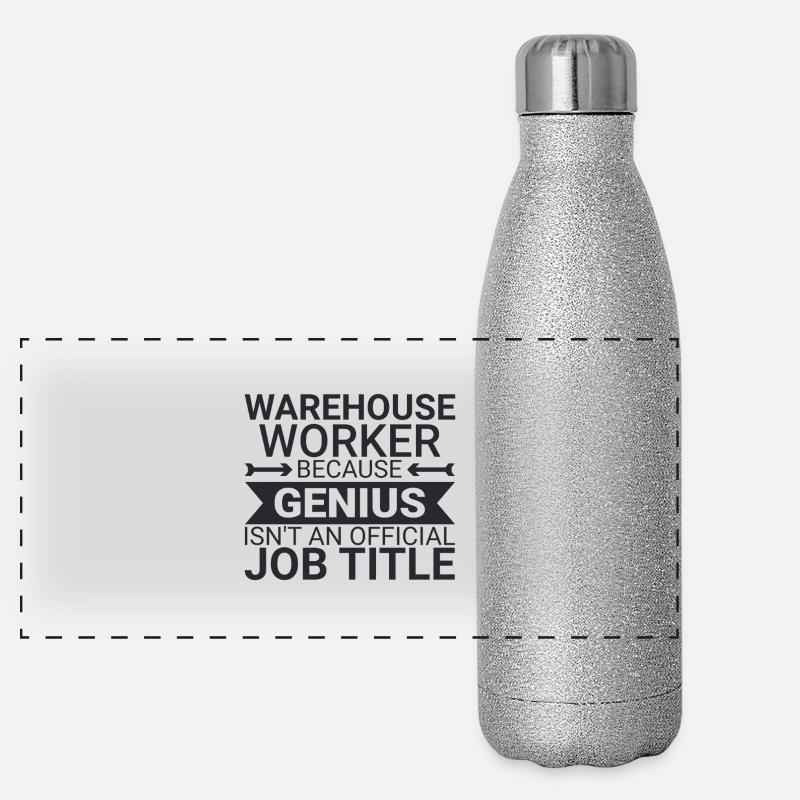 Warehouse Worker Genius Panorama Glitzer Isolierflasche 500 ml