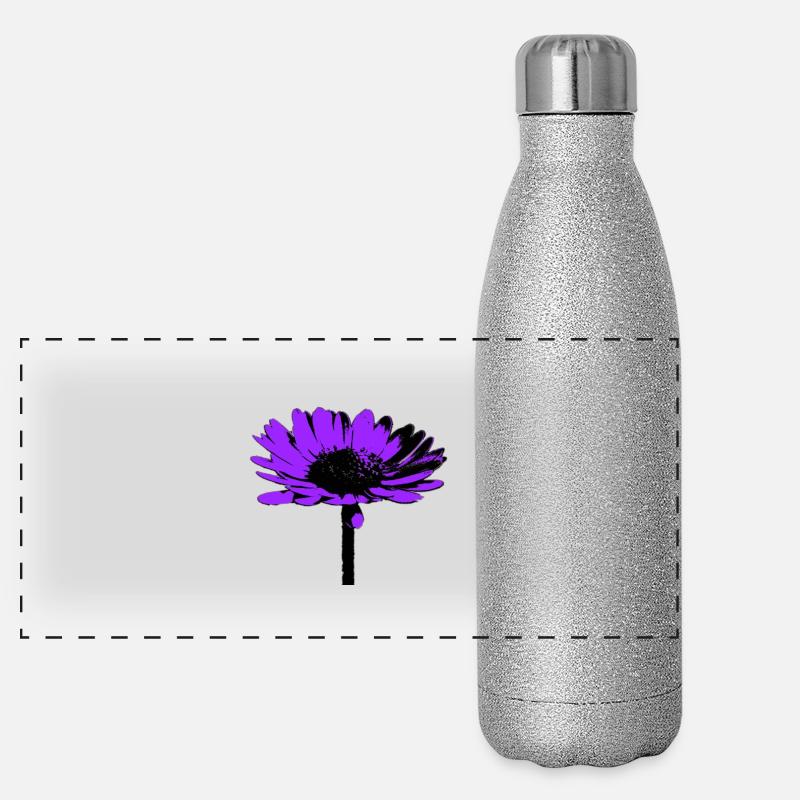 Fleur Gourde isotherme panoramique pailletée 500 ml
