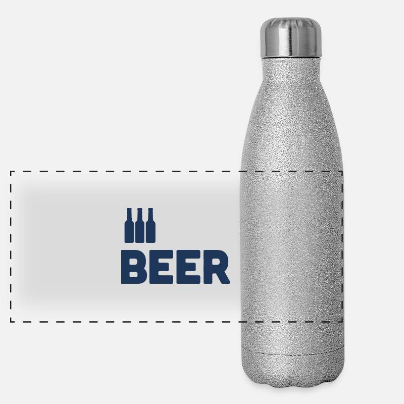 Amateurs de bière Gourde isotherme panoramique pailletée 500 ml