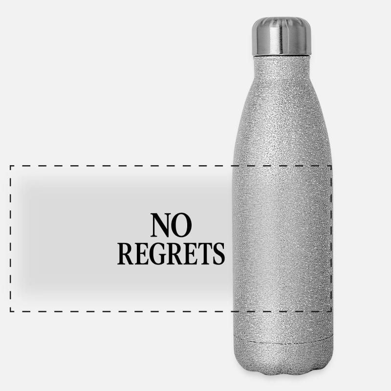 Aucun regret Gourde isotherme panoramique pailletée 500 ml