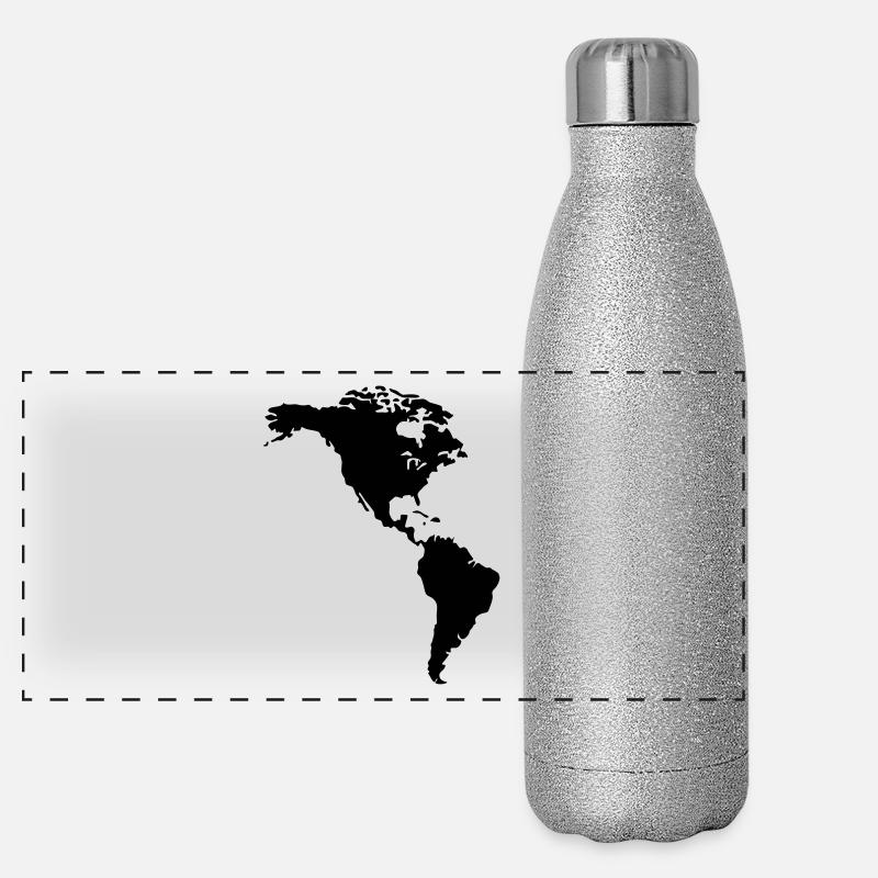 Amerika Panorama Glitzer Isolierflasche 500 ml