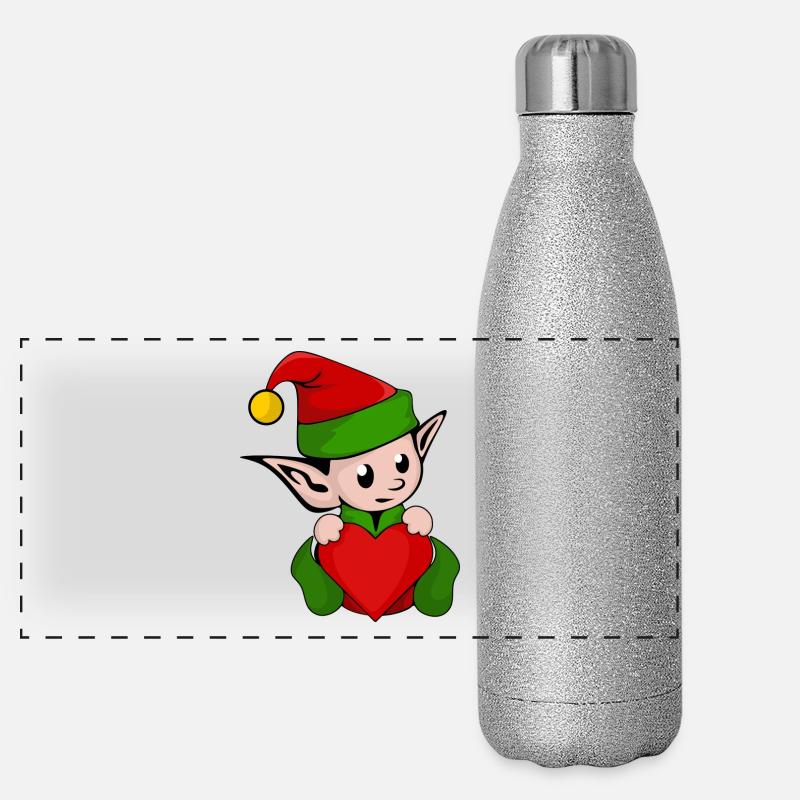 christma s628 Panorama Glitzer Isolierflasche 500 ml