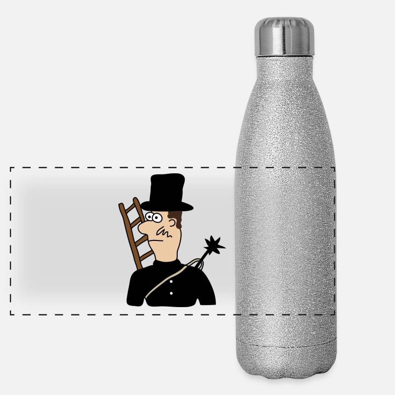 Ramoneur | chance charme chanceux cheminée Gourde isotherme panoramique pailletée 500 ml