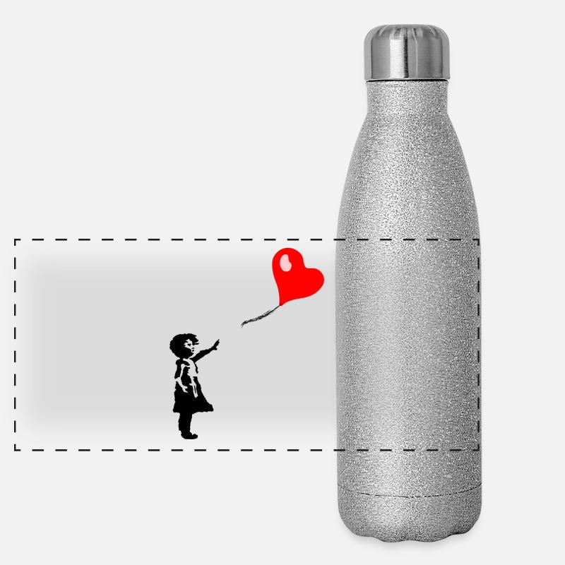 Enfant avec le coeur Gourde isotherme panoramique pailletée 500 ml