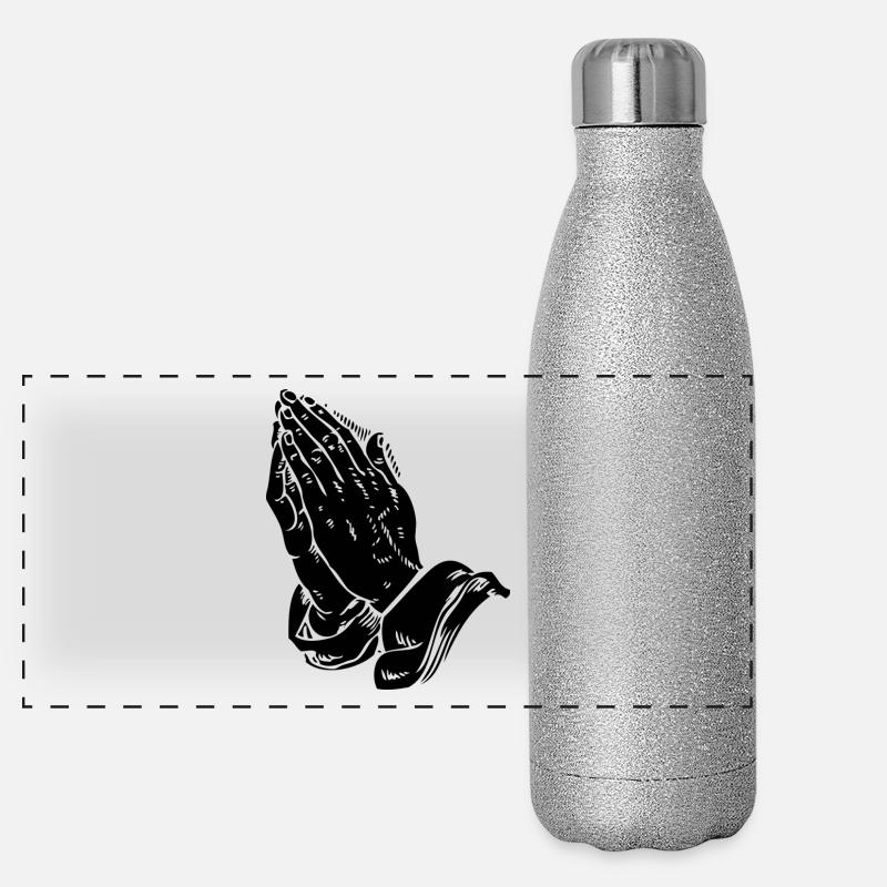 mains en prière Gourde isotherme panoramique pailletée 500 ml
