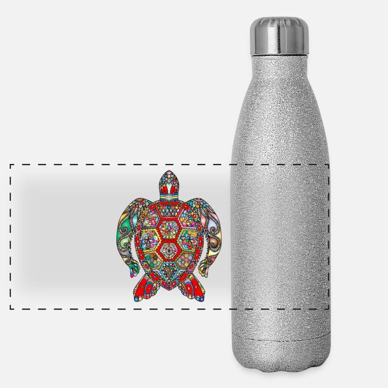 Tortue de mer Hindi Gourde isotherme panoramique pailletée 500 ml