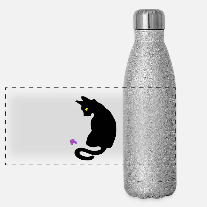 Chat Gourde isotherme panoramique pailletée 500 ml