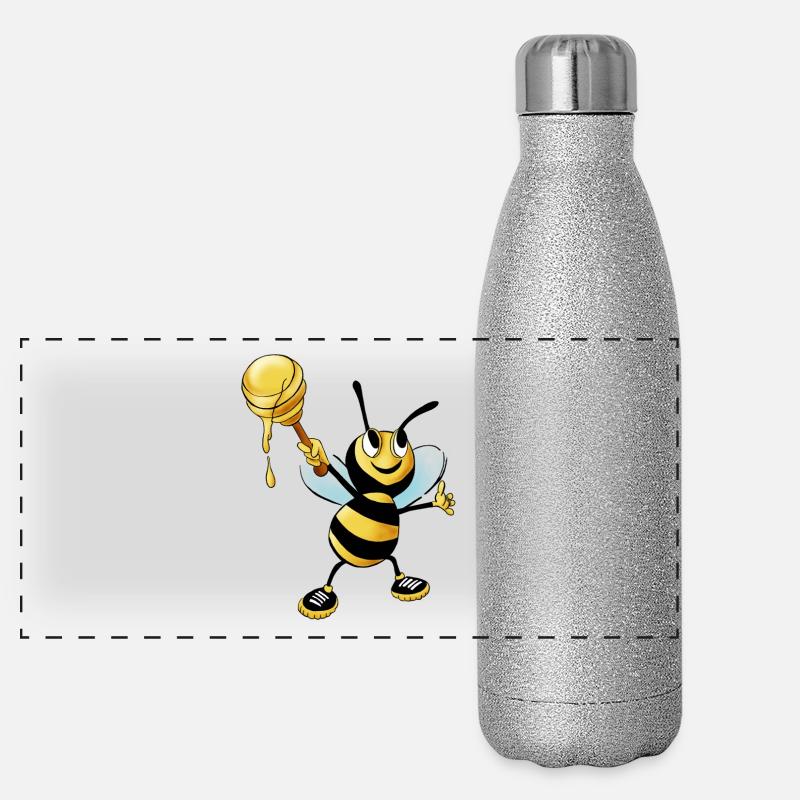honey bee Panoramic Glitter Thermal Bottle 500 ml