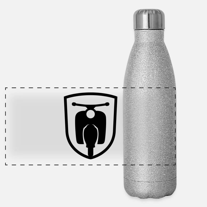 Moped Schwalbe Wappen Panoramic Glitter Thermal Bottle 500 ml