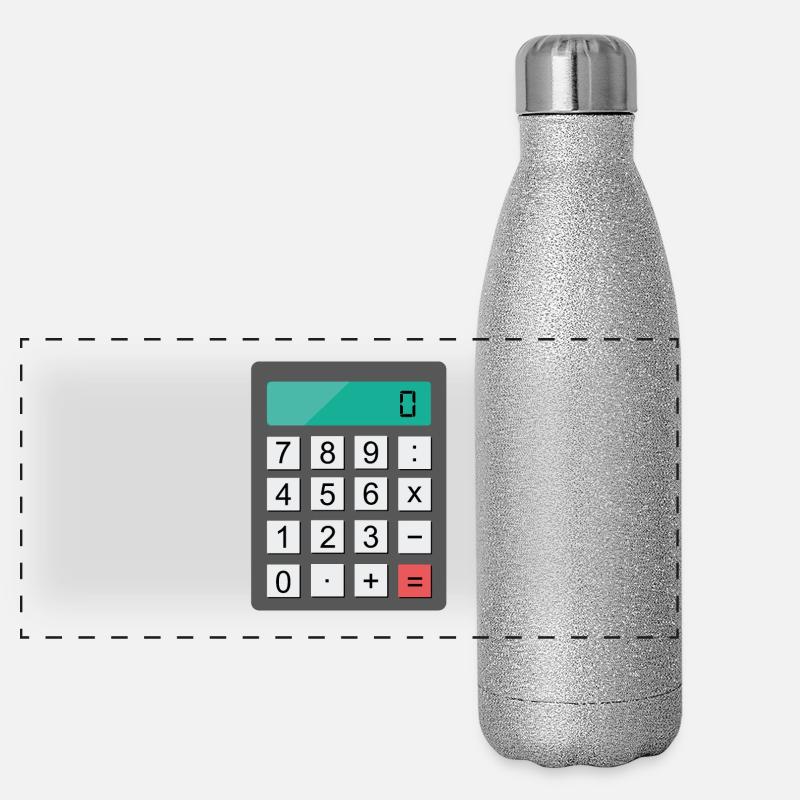 calculatrice Gourde isotherme panoramique pailletée 500 ml
