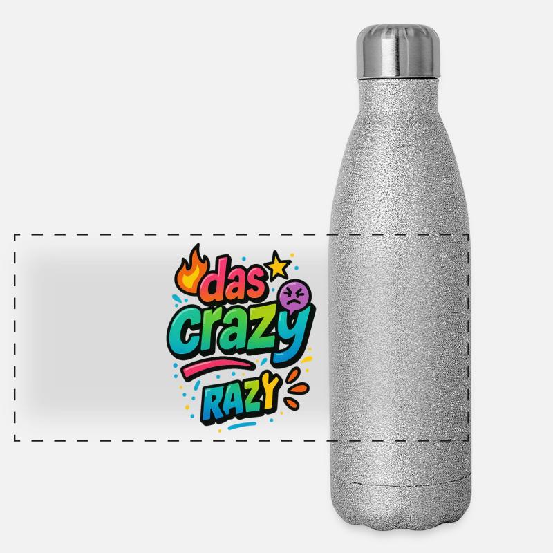 La Frange de Couleur Folle Gourde isotherme panoramique pailletée 500 ml