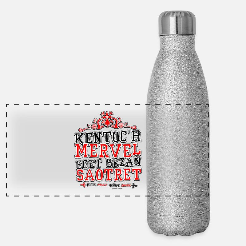 Devise de la Bretagne Gourde isotherme panoramique pailletée 500 ml