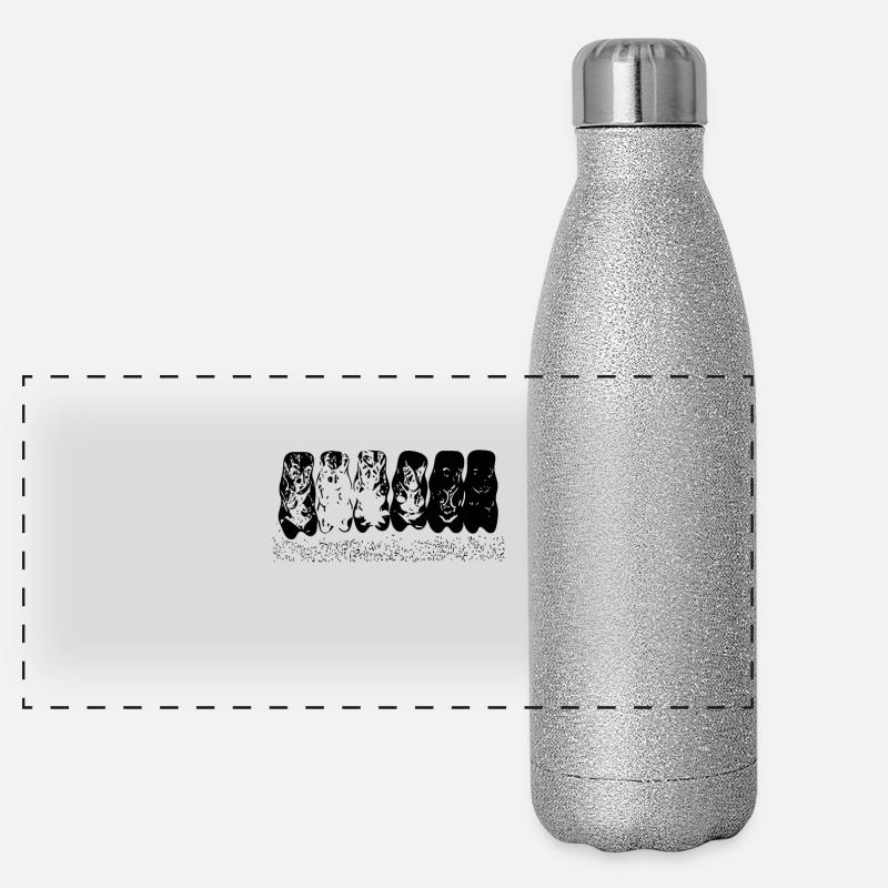 Oursons en caoutchouc Gourde isotherme panoramique pailletée 500 ml