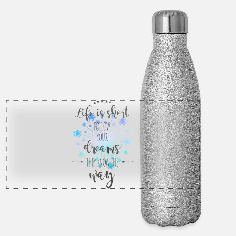 Löwenzahn Panorama Glitzer Isolierflasche 500 ml