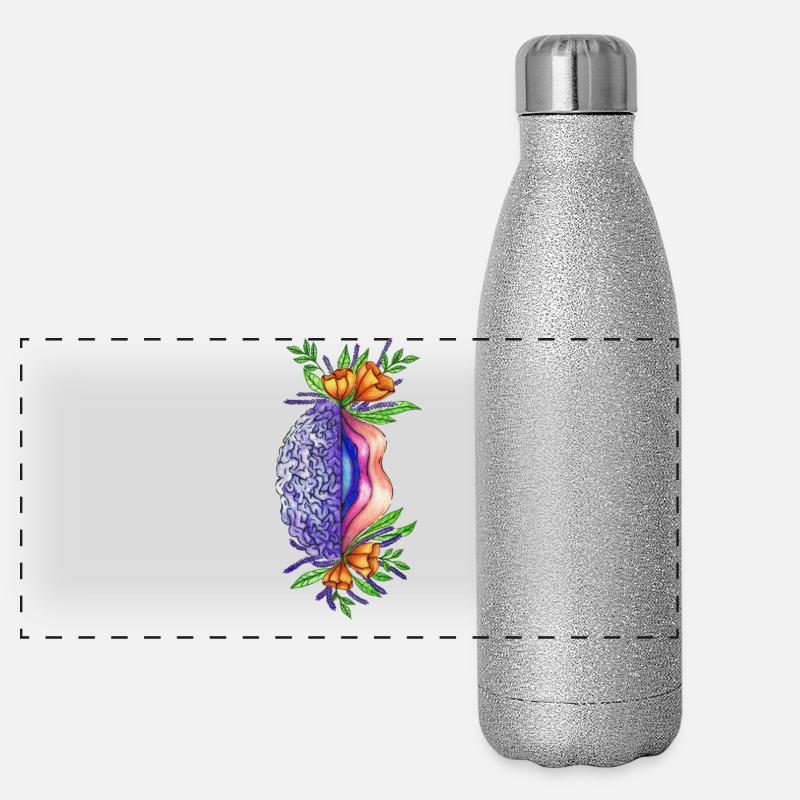 Vulva Brain Panorama Glitzer Isolierflasche 500 ml