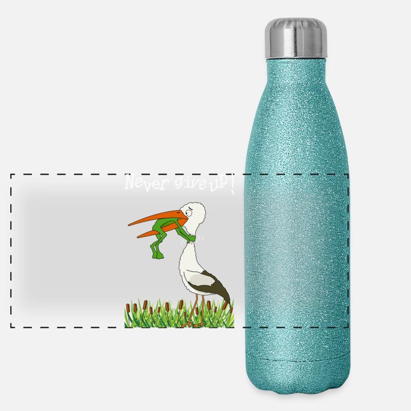Never give up! Panoramic Glitter Thermal Bottle 500 ml