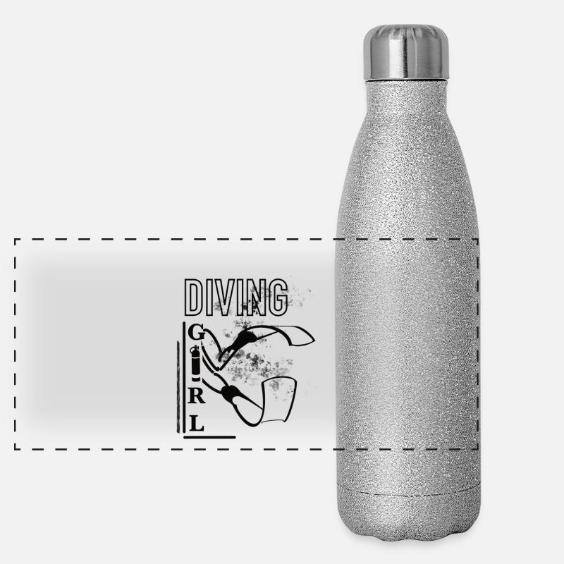 Plongée. Fille Gourde isotherme panoramique pailletée 500 ml