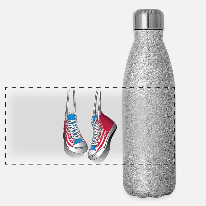 Baskets sur les épaules Gourde isotherme panoramique pailletée 500 ml