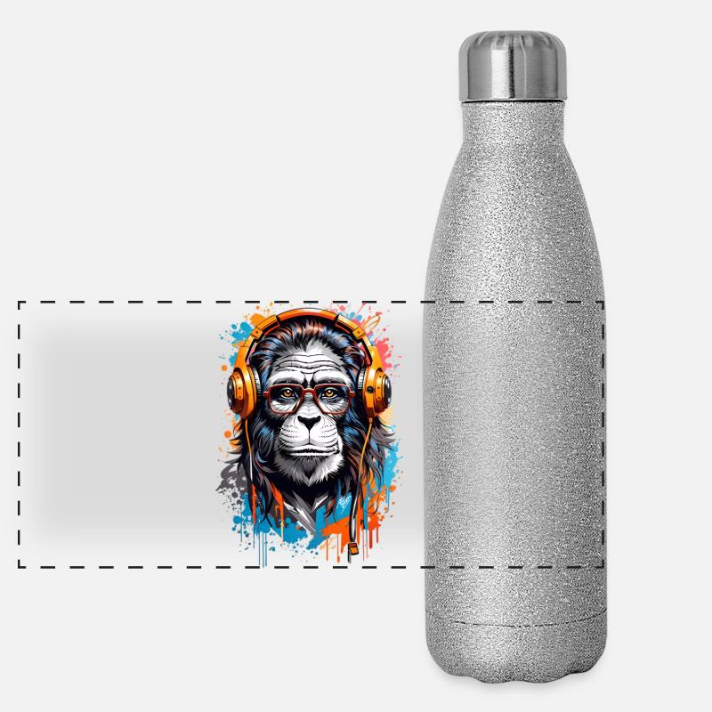 Coole Affe Panorama Glitzer Isolierflasche 500 ml