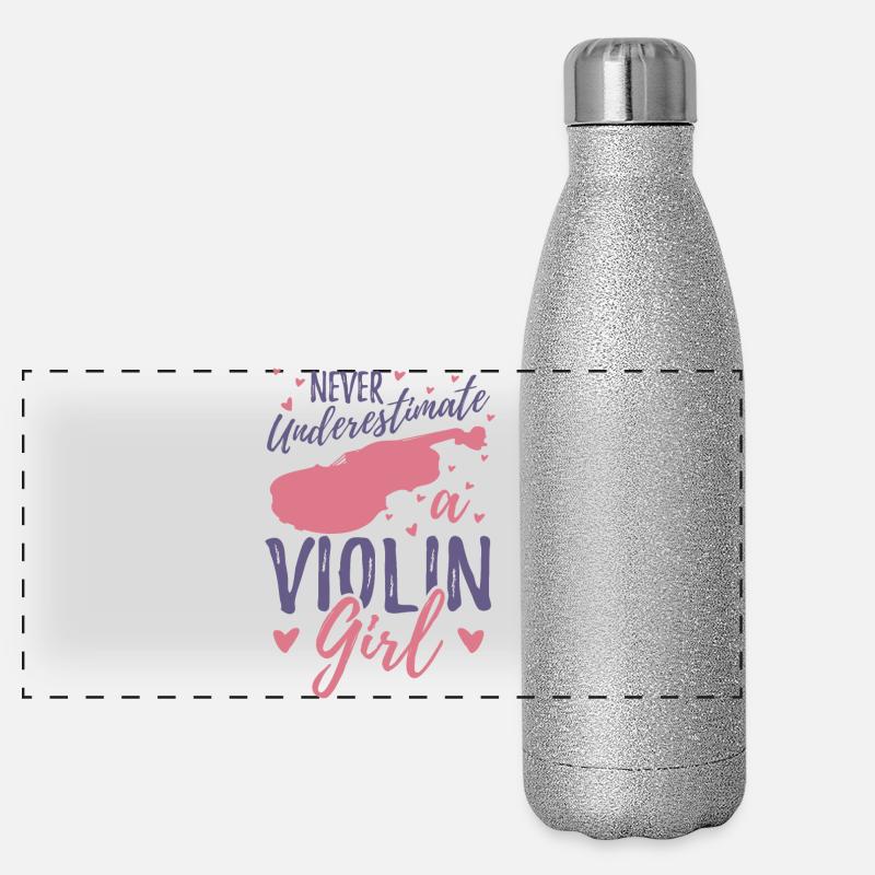 Ne sous-estimez jamais un violoniste Gourde isotherme panoramique pailletée 500 ml