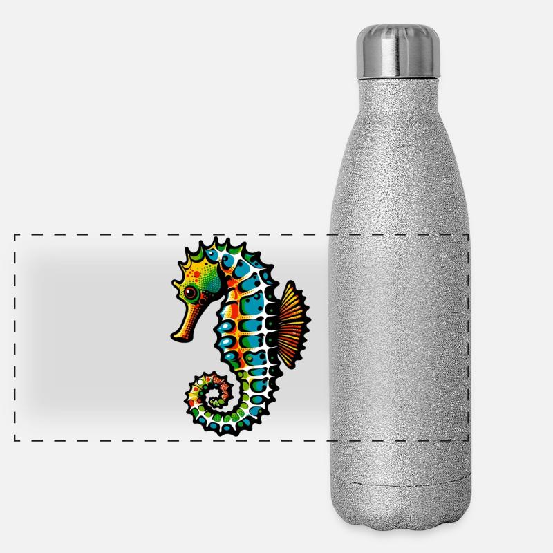 Hippocampe Gourde isotherme panoramique pailletée 500 ml