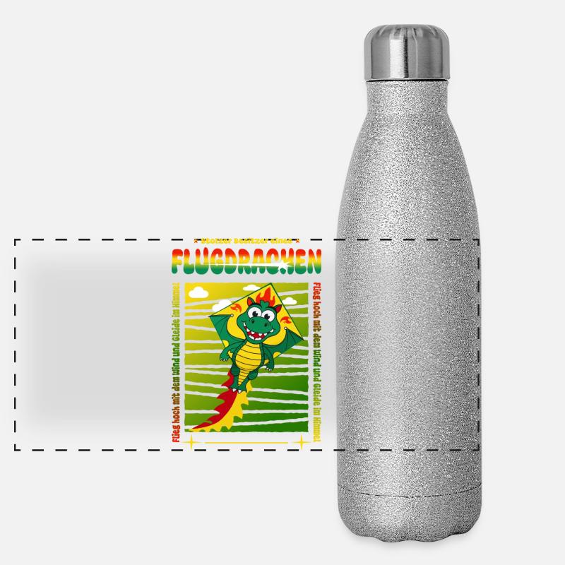 Drachen Besitzer Panorama Glitzer Isolierflasche 500 ml