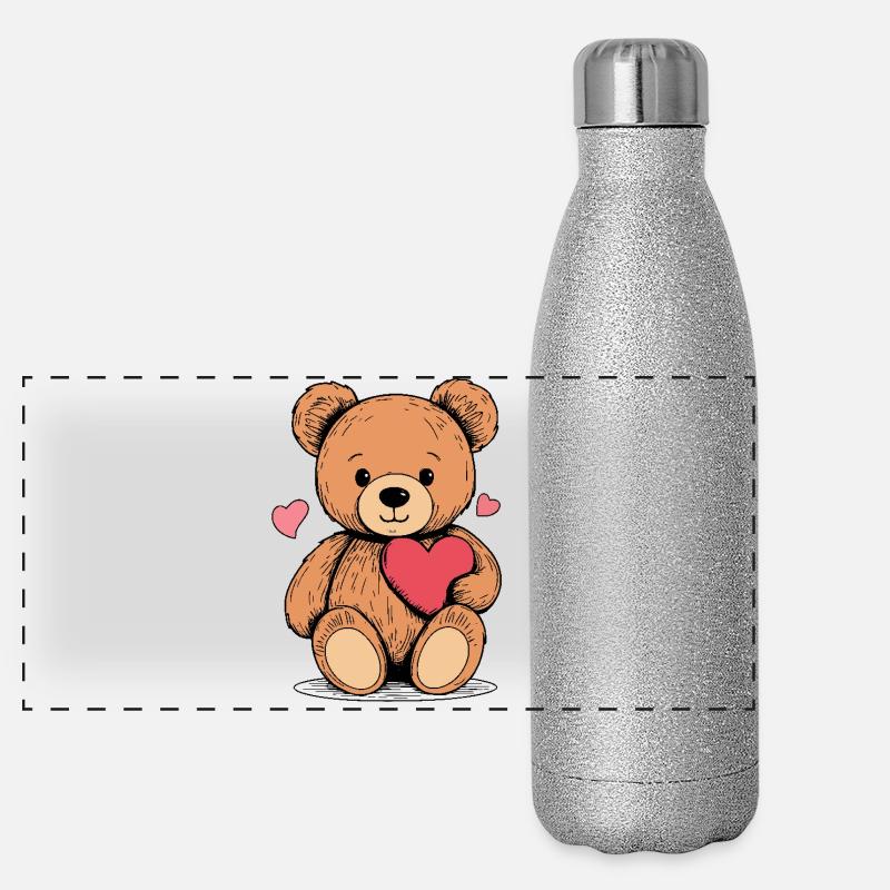 Ours d’amour Gourde isotherme panoramique pailletée 500 ml