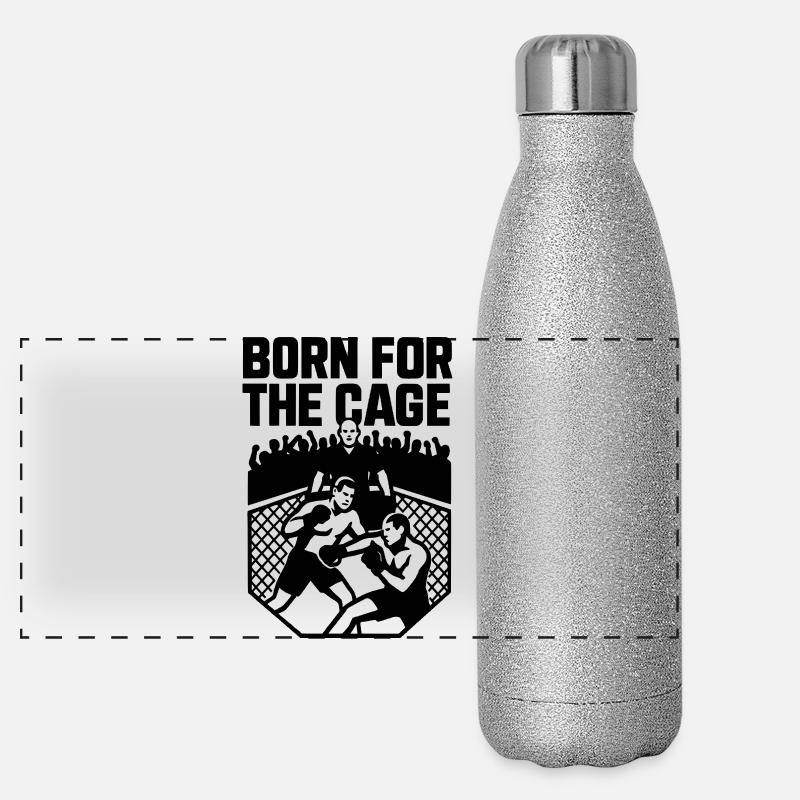 MMA Né pour la cage Gourde isotherme panoramique pailletée 500 ml