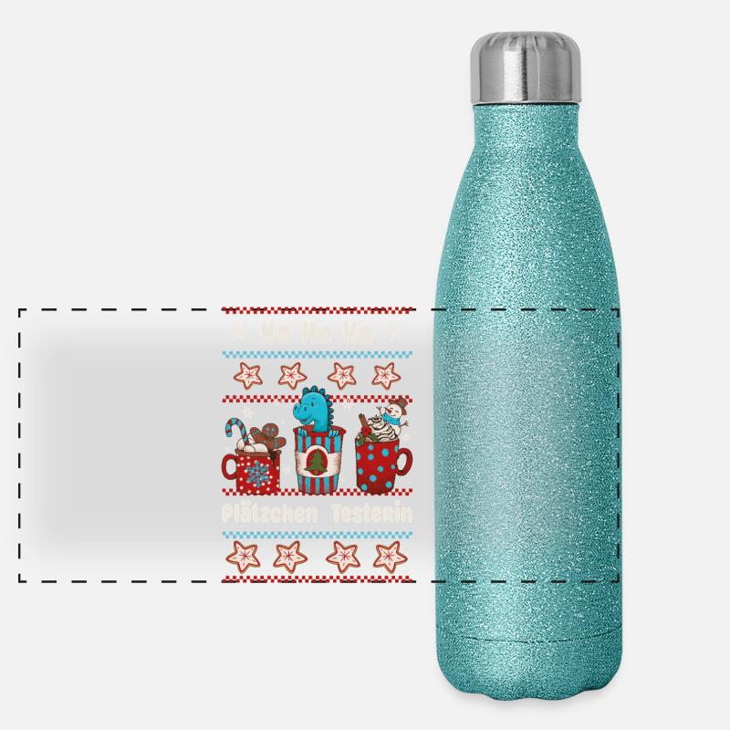 Hohoho Cookie Tester Christmas with Dino Panoramic Glitter Thermal Bottle 500 ml