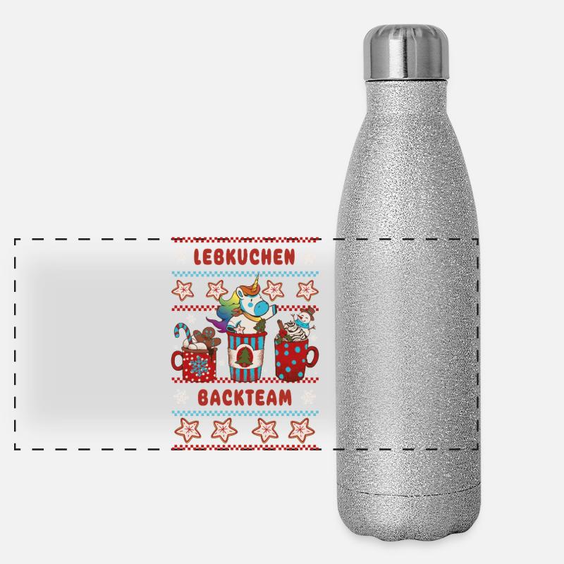 Équipe de Cuisson en pain d’épices Cuisson Unicorn Cuisson de Noël Gourde isotherme panoramique pailletée 500 ml